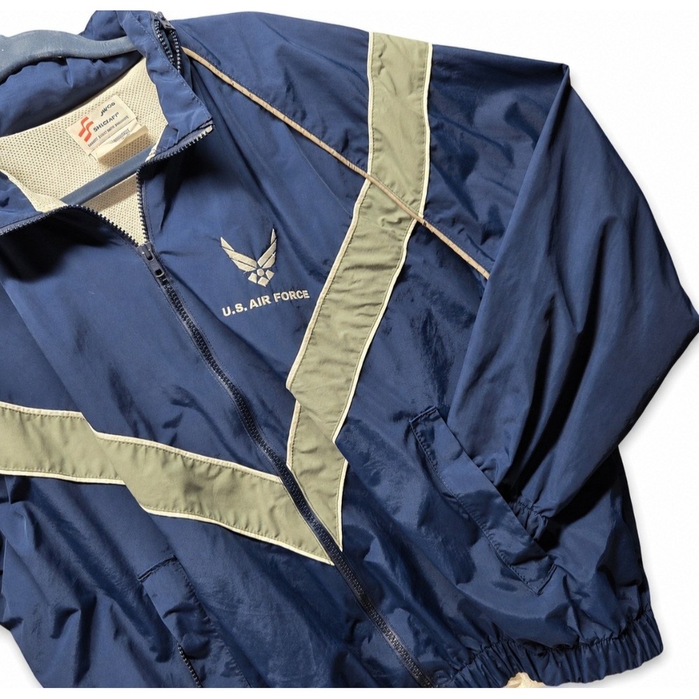 Vtg‎ USAF Air Force PTU Windbreaker Jacket M Short Skilcraft Military Issue Hood